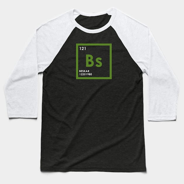 Space Metal Baseball T-Shirt by nickbeta